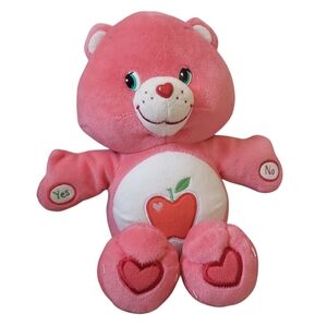 Care Bears Plush Bear Vintage 2004 Smart Heart Talking Pink 13" Tested Working